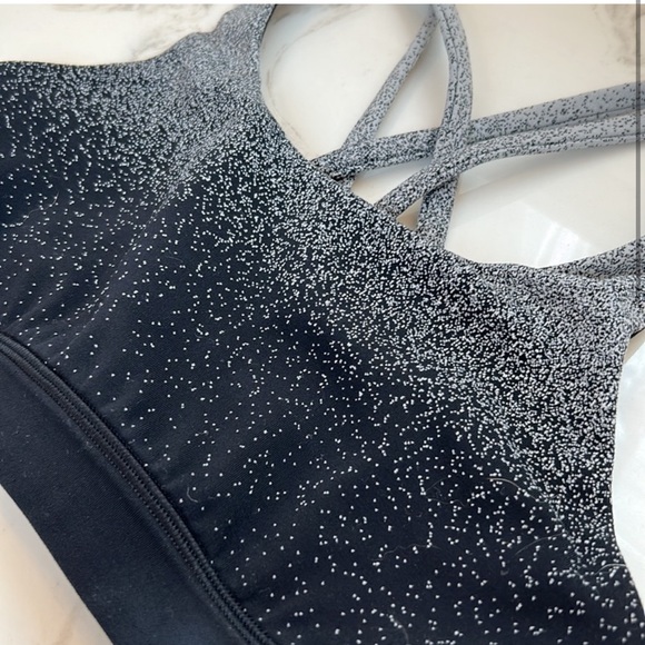 Lululemon Energy Bra Black and White Space Dots 
Size 4 - Picture 2 of 5